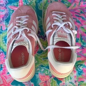 Adidas Rose and Cream Trainers